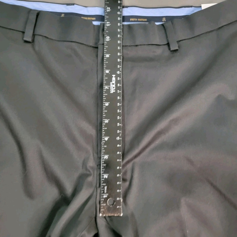 New Brooks Brothers Advantage Chino Stretch Pants Mens 38x30 Black Clark Fit - Picture 8 of 12
